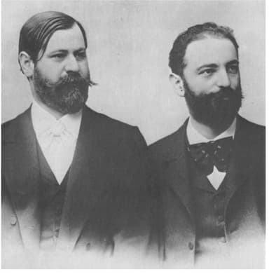 Fließ (rechts) mit Freud (links)
